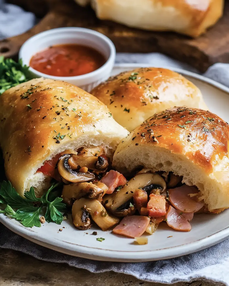 Handbrot mit Schinken und Pilze: Irresistibly Cheesy Delight!