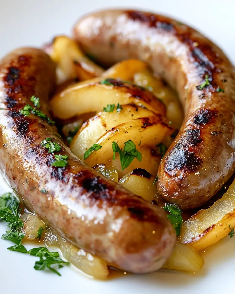 Bratwurst mit Apfel-Zwiebel-Pfanne First Image First Image