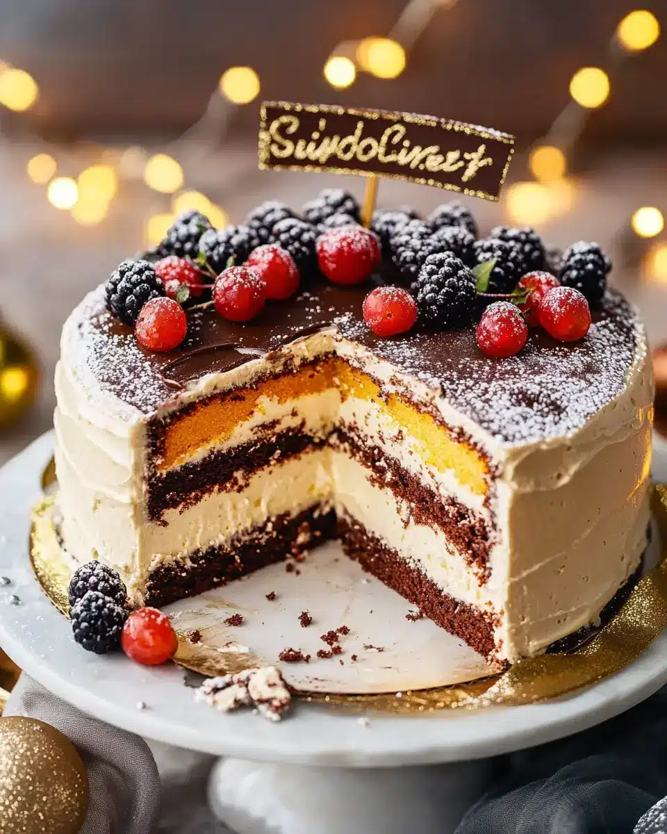 Silvester-Torte ohne Fondant First Image First Image