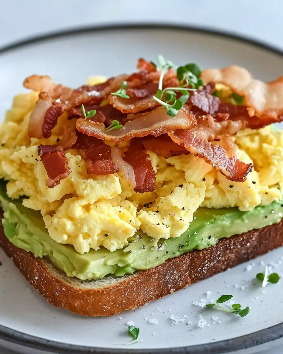 Avocado-Toast mit Rührei und Bacon: The Ultimate Comfort Meal