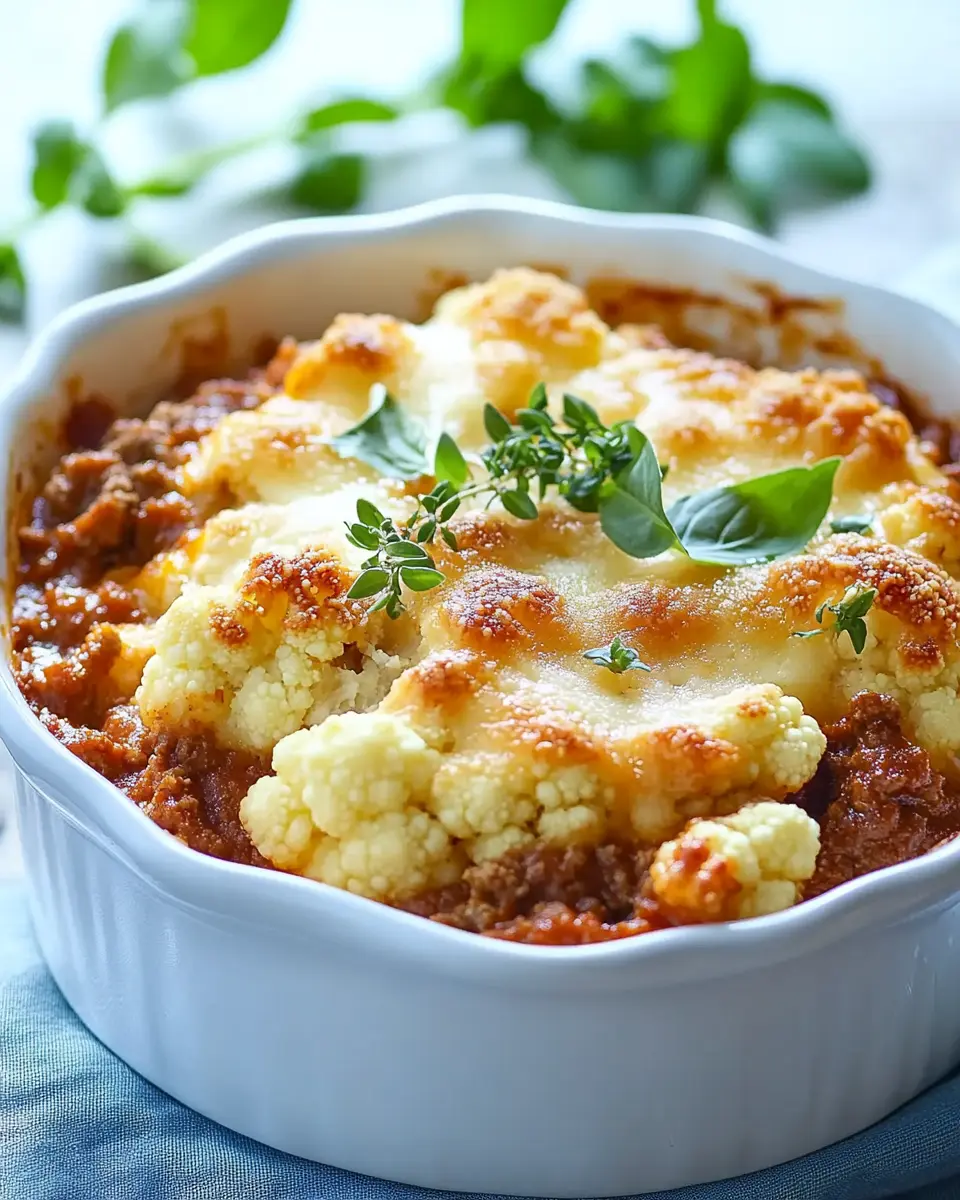 Blumenkohlauflauf mit Soja-Bolognese: Cozy and Comforting Delight