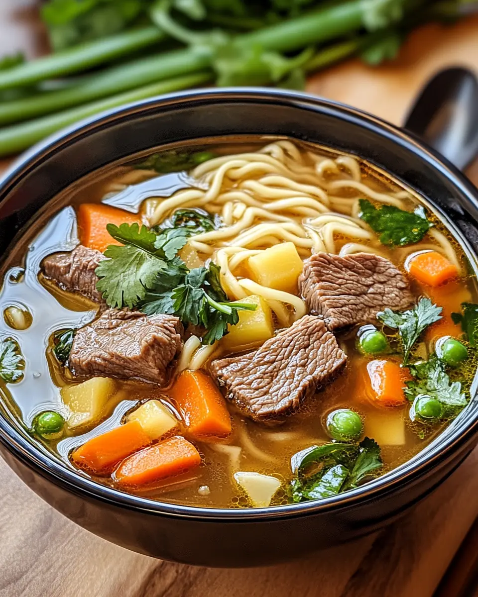 Nudelsuppe mit Rindfleisch: Easy Comfort in Every Slurp