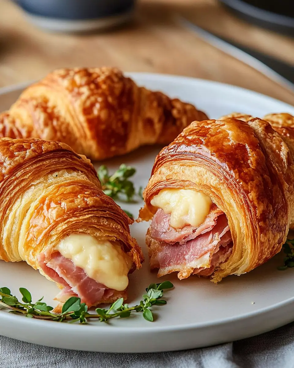Schinken-Käse-Croissants