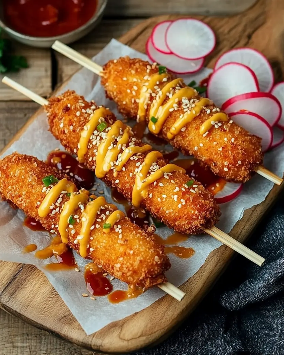 Koreanische Corndogs: Irresistibly Crunchy & Flavor-Packed!