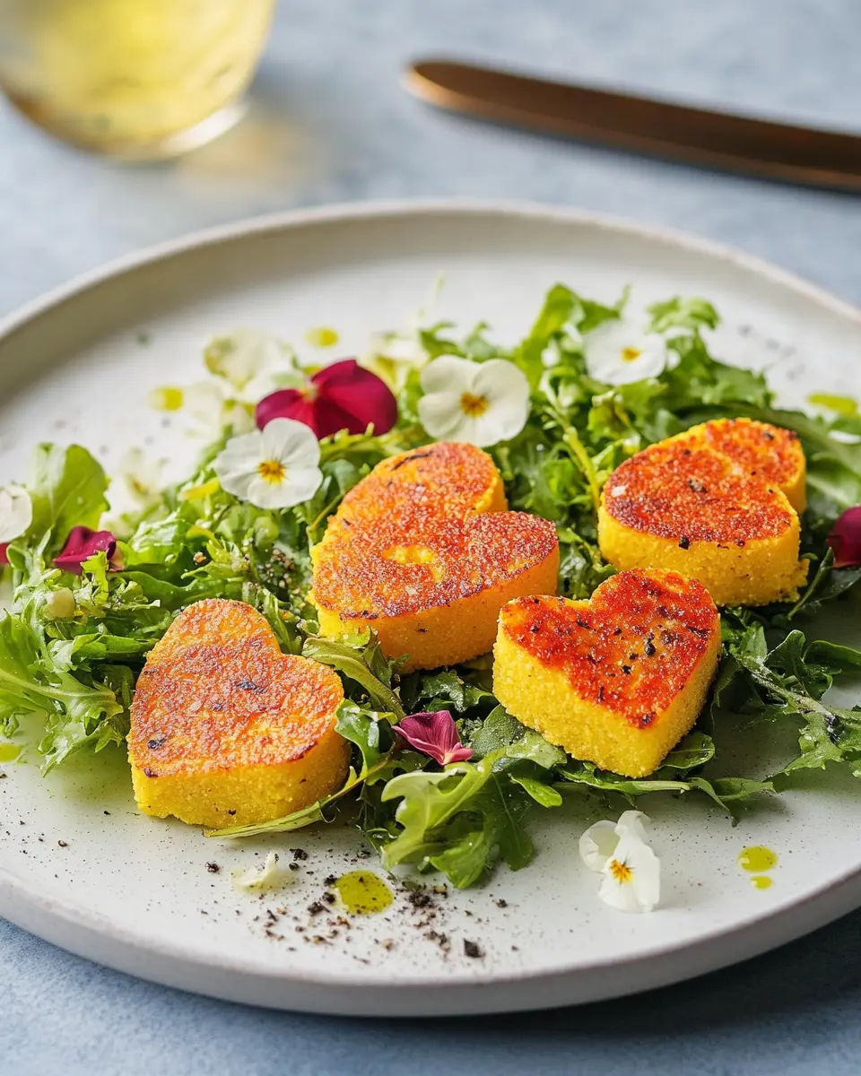 Polenta-Herzen mit Frisée-Salat: Indulge in Homemade Bliss