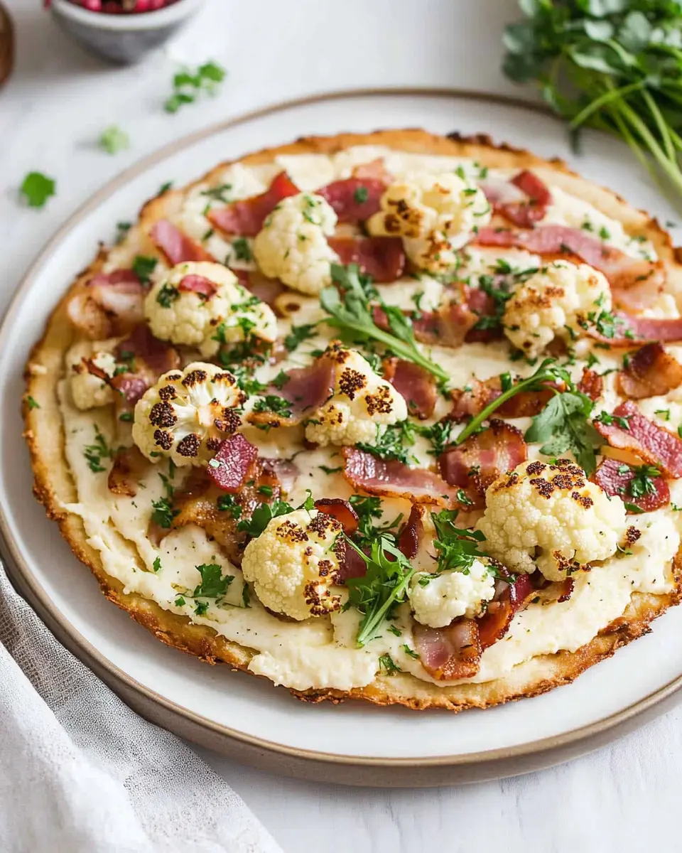 Blumenkohl Flammkuchen