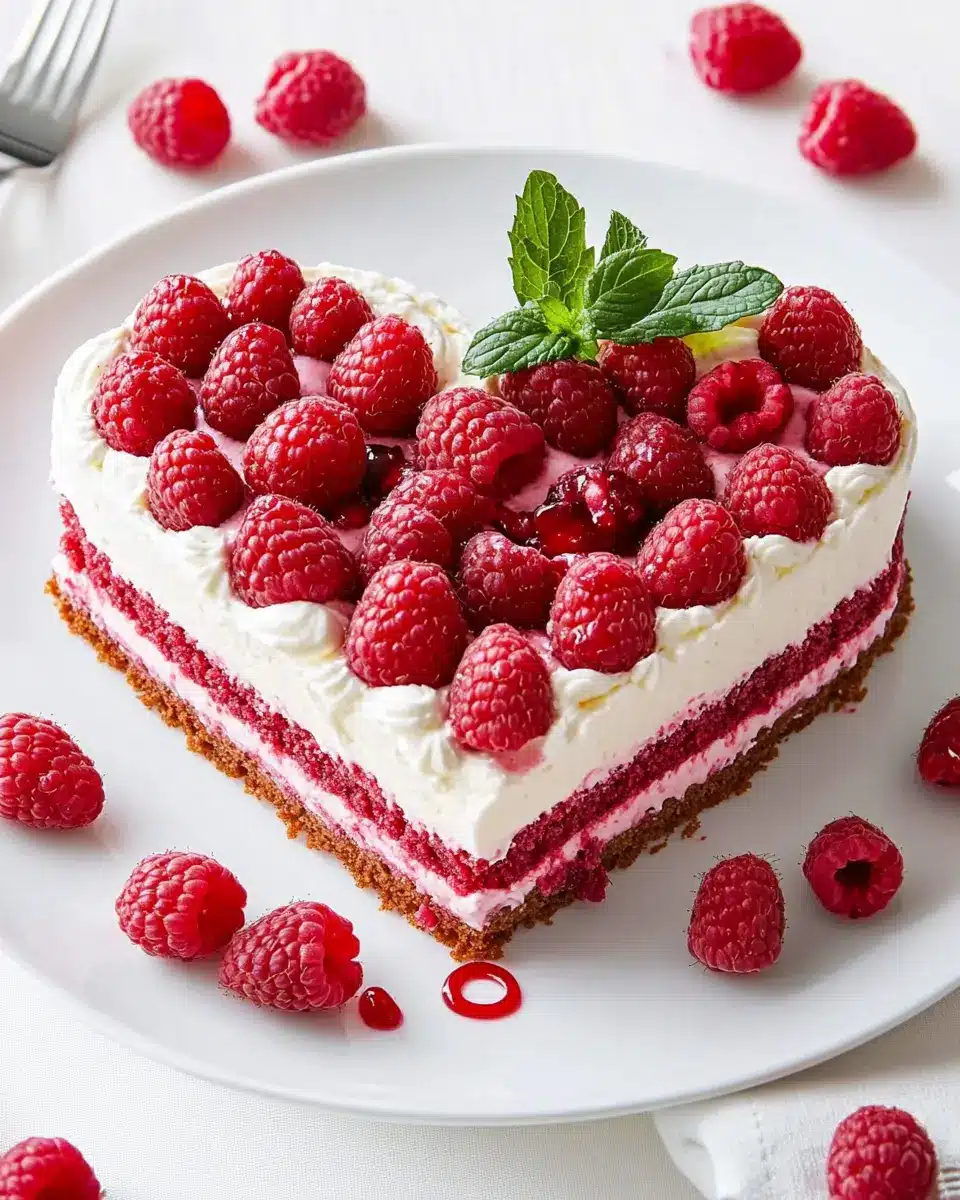 Himbeertorte in Herzform: Indulgent Love at First Slice