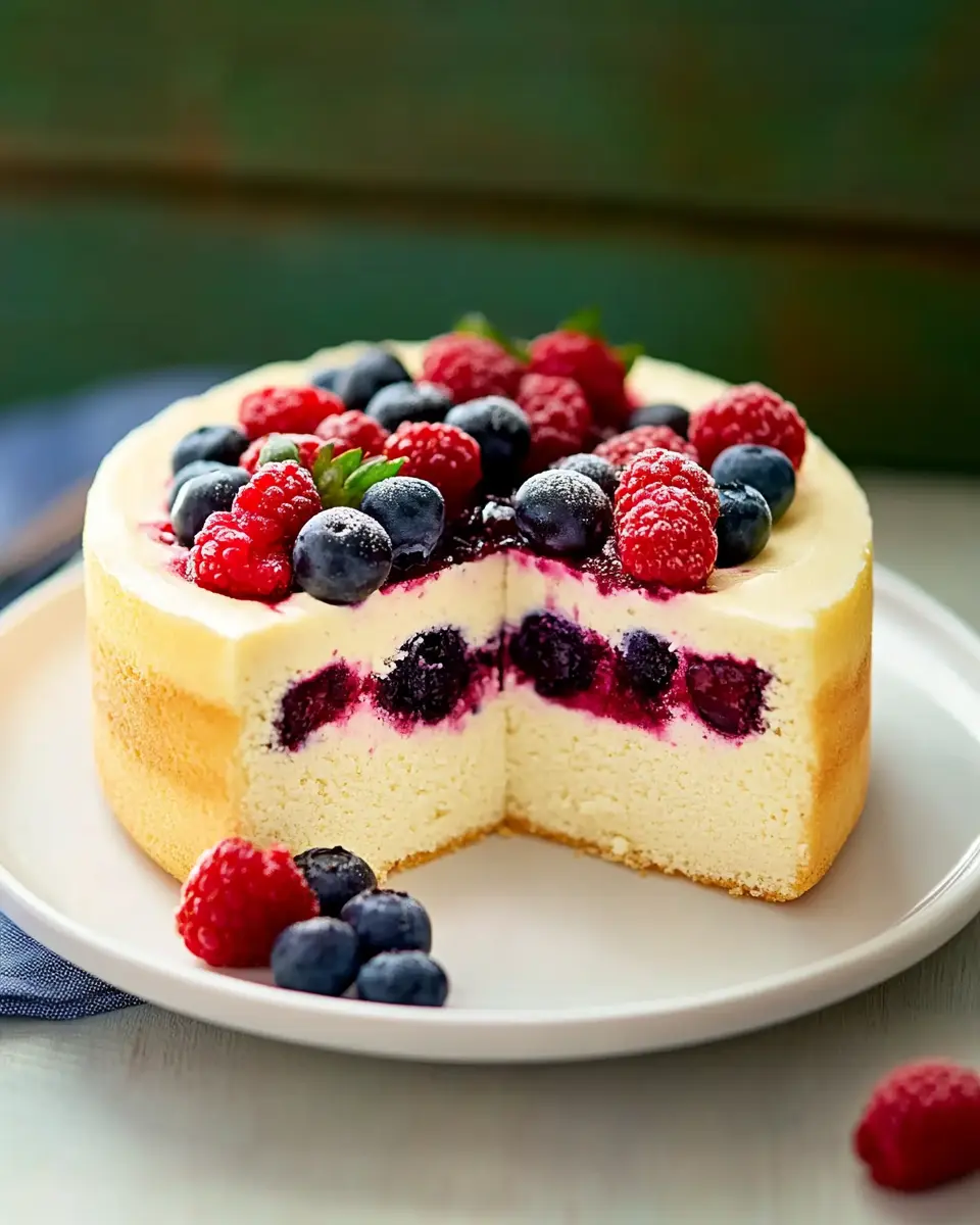 Tofukuchen mit Beeren