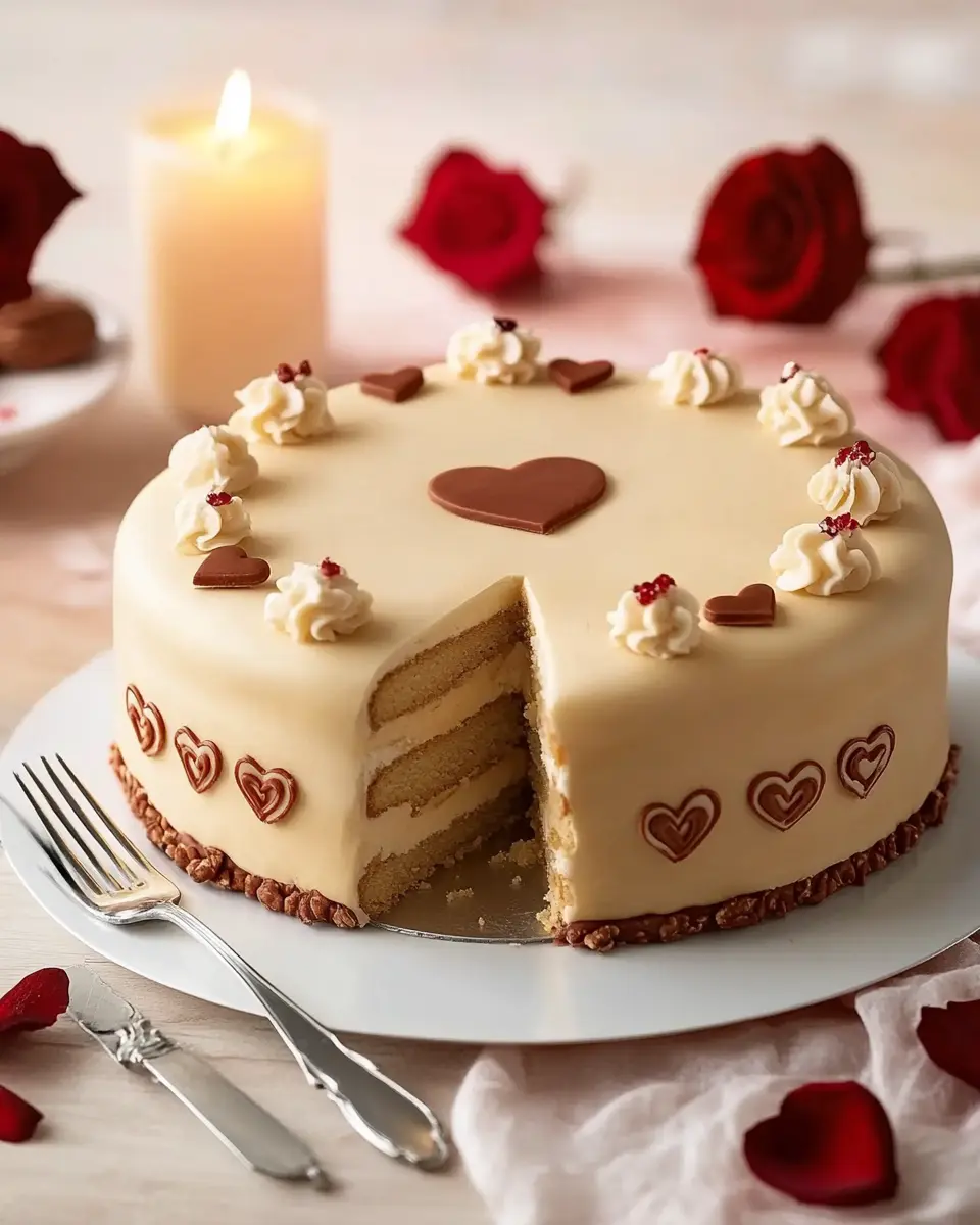 Marzipan-Nusstorte zum Valentinstag First Image First Image