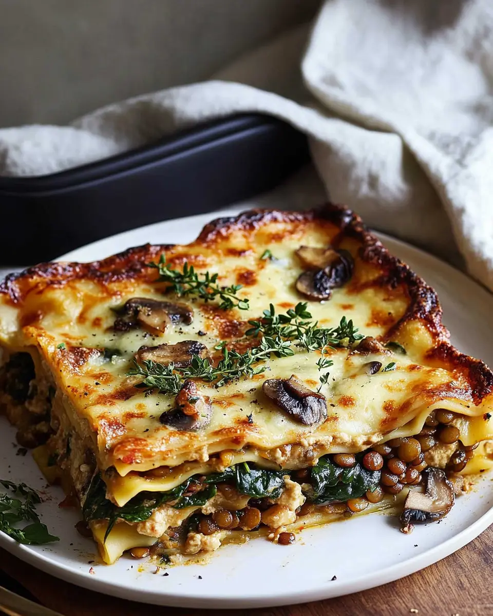 Lasagne mit Linsen und Pilzen: Irresistibly Hearty Delight