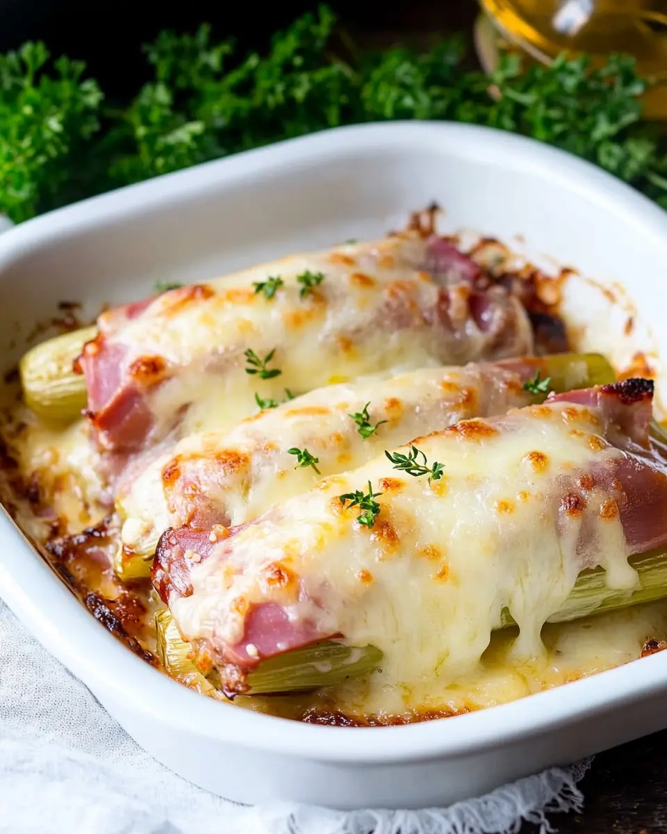 Chicorée im Ofen überbacken: Cheesy Delight with Ham!