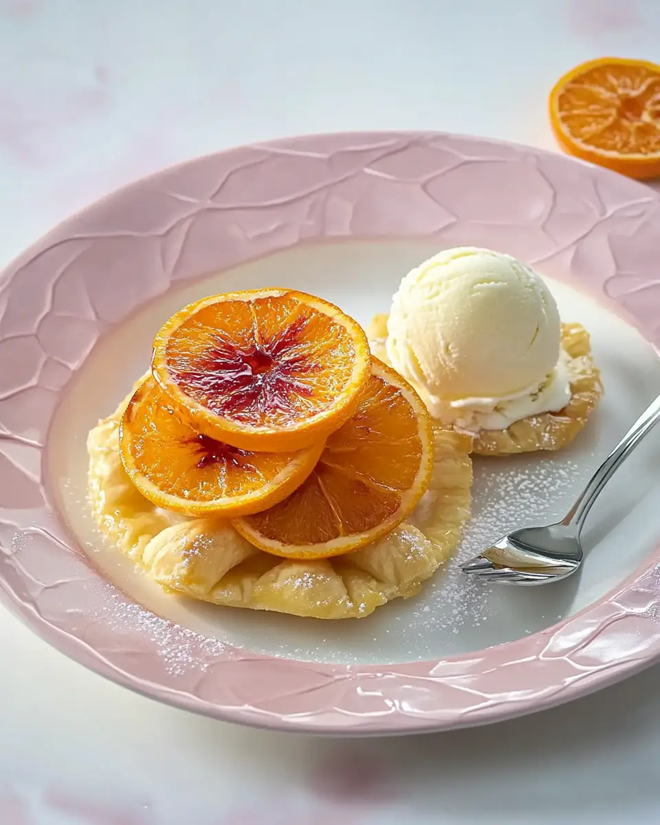 Karamellisierte Orangenscheiben mit Vanilleeis: Indulgente Genussmomente