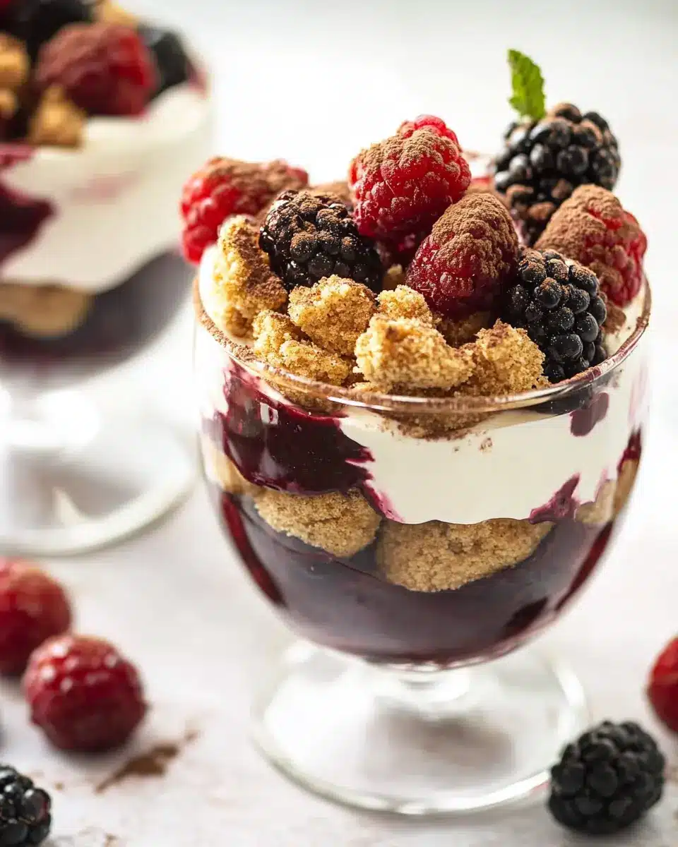 Tiramisu mit dunkler Beerenmischung und Spekulatius: Irresistibly Creamy Delight
