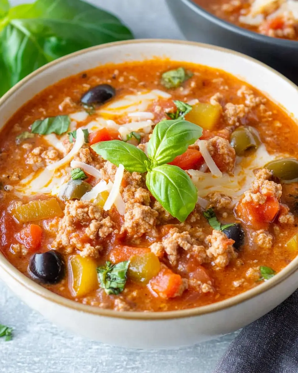 Schnelle Pizzasuppe mit Hackfleisch: Quick & Delicious Comfort!