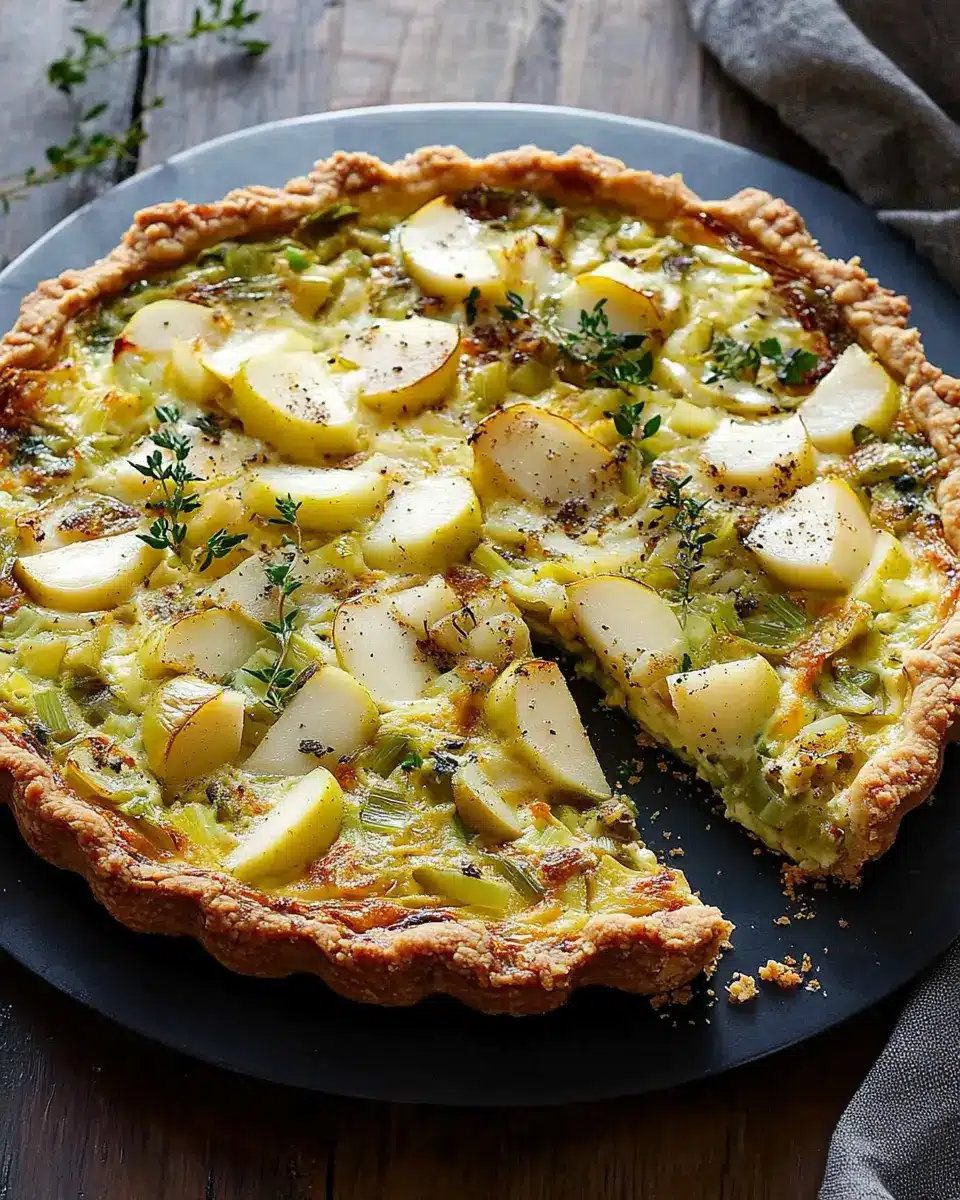 Birnen Lauch Quiche
