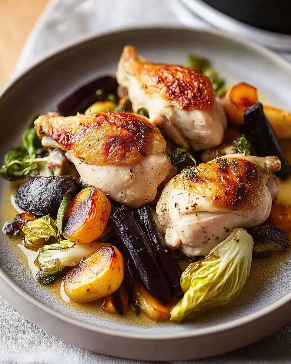Poularde mit Schwarzwurzel-Wirsing-Gemüse: Indulgent Home Delight