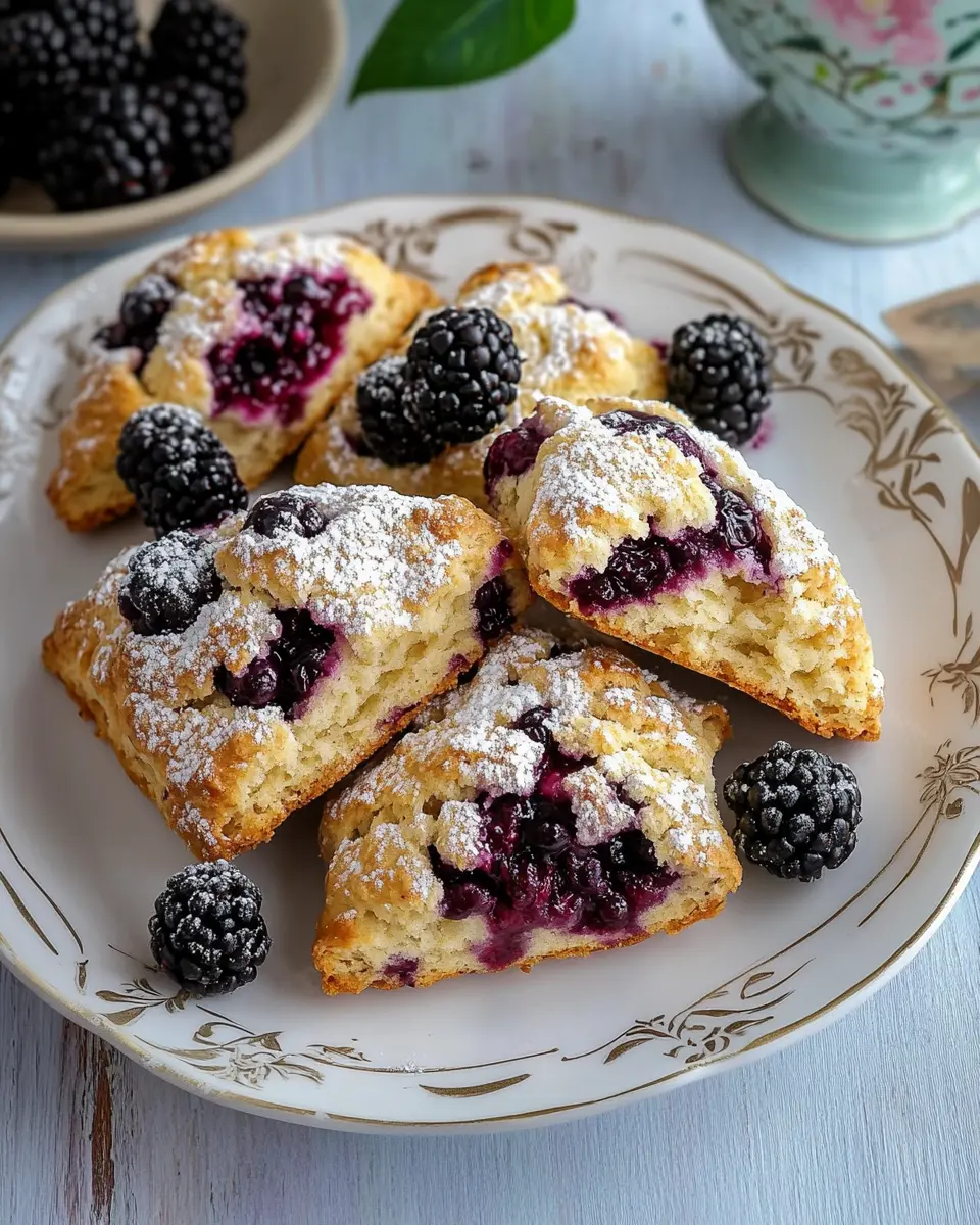Einfache Brombeeren Scones First Image First Image