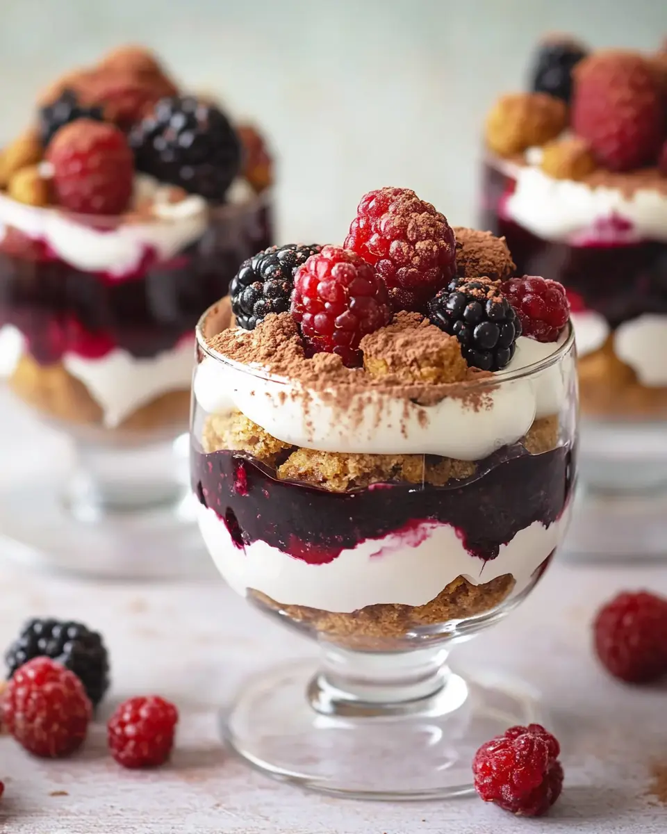 Tiramisu mit dunkler Beerenmischung und Spekulatius: Irresistibly Creamy Delight