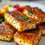 Knusprige gebackene Honig-Senf-Tofu First Image First Image