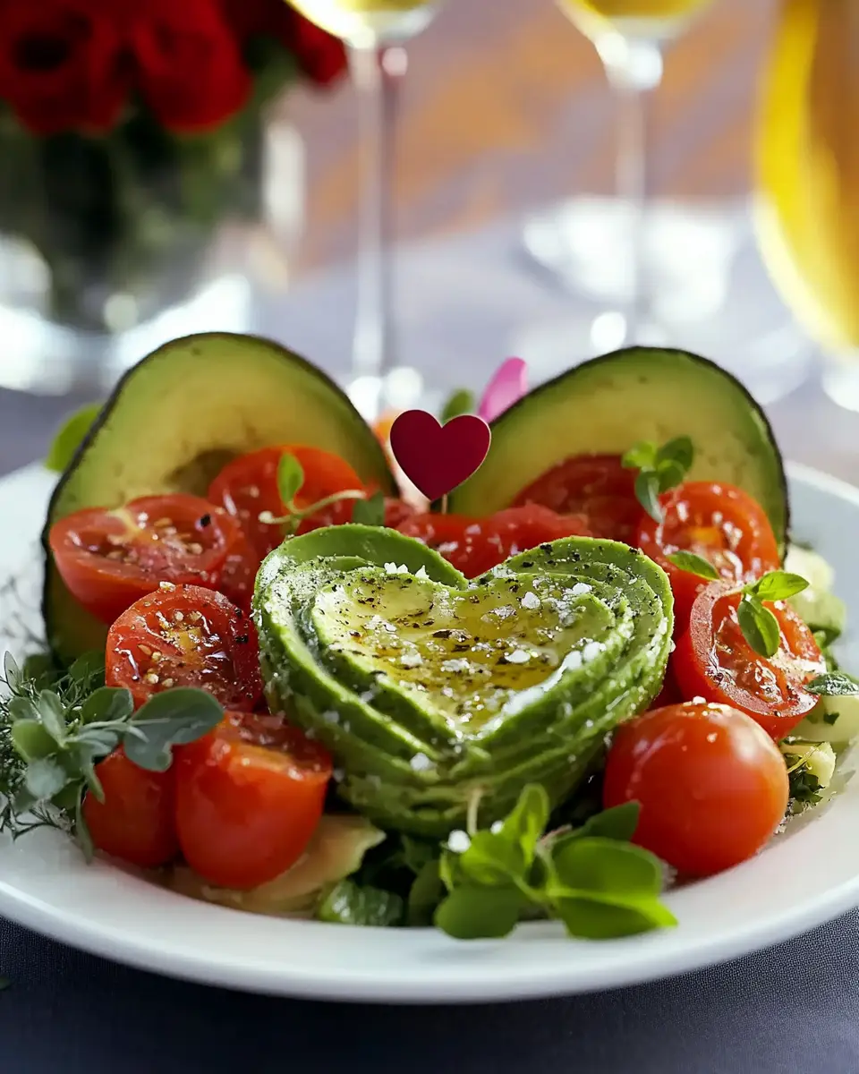 Avocadosalat zum Valentinstag First Image First Image