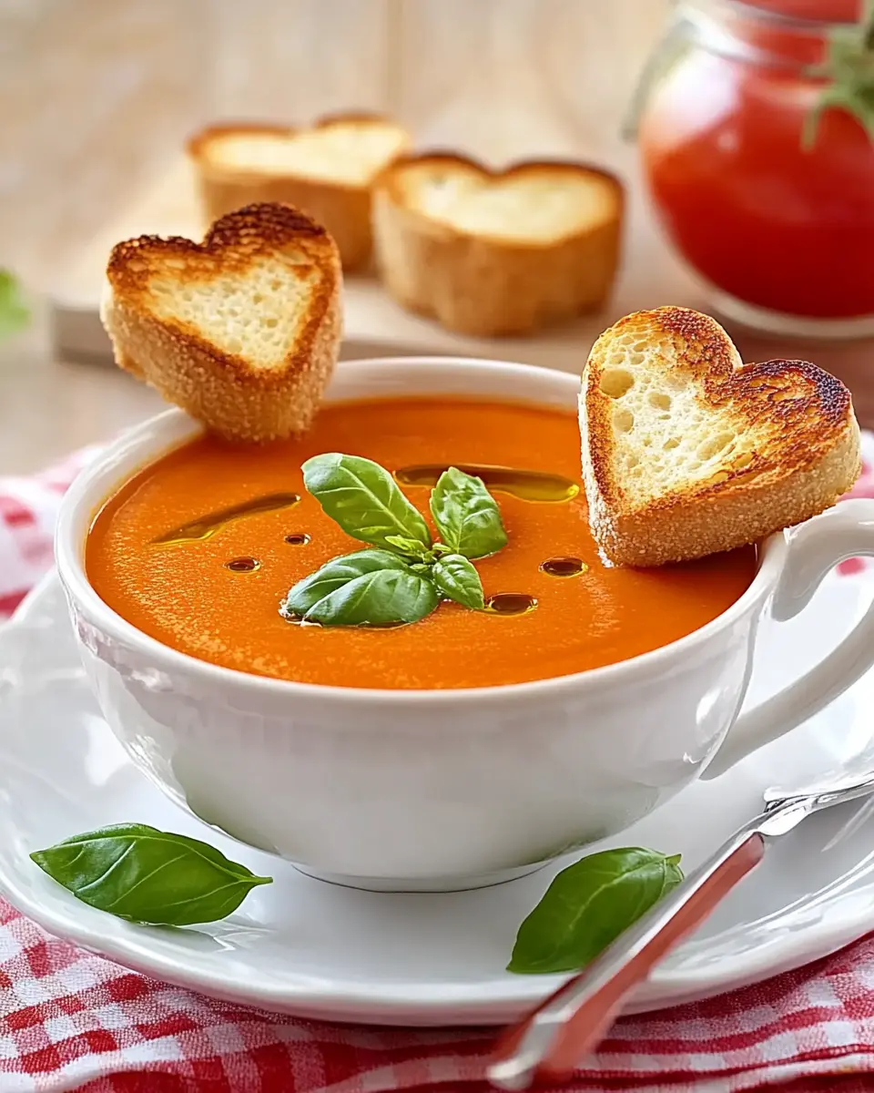 Tomatensuppe mit Käsetoast-Herzen First Image First Image