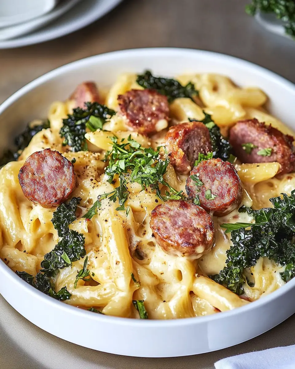 Mac and Cheese mit Grünkohl und Salsiccia First Image First Image