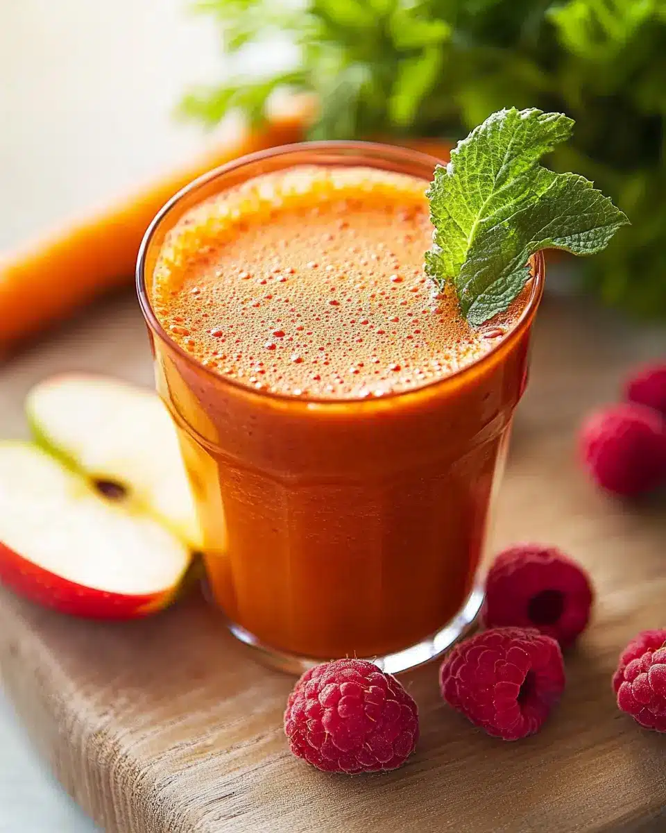 Karotten-Apfel-Himbeer-Saft: Enjoy a Juicy Guilt-Free Boost