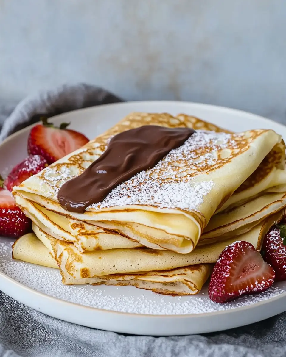 Crêpes - Rezept für den einfachen Grundteig First Image First Image