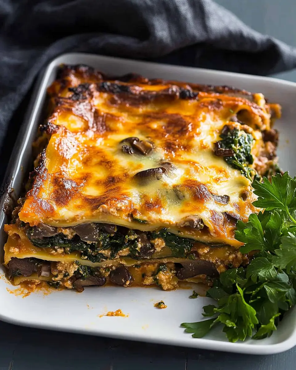 Low Carb Pilz Lasagne: Irresistibly Creamy & Comforting!