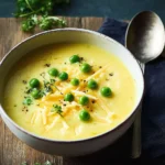 Käsesuppe mit Erbsen First Image First Image
