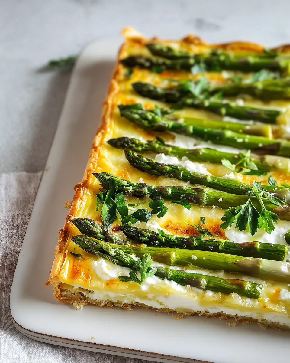 Einfache Blätterteig Tarte: Irresistibly Creamy with Green Asparagus