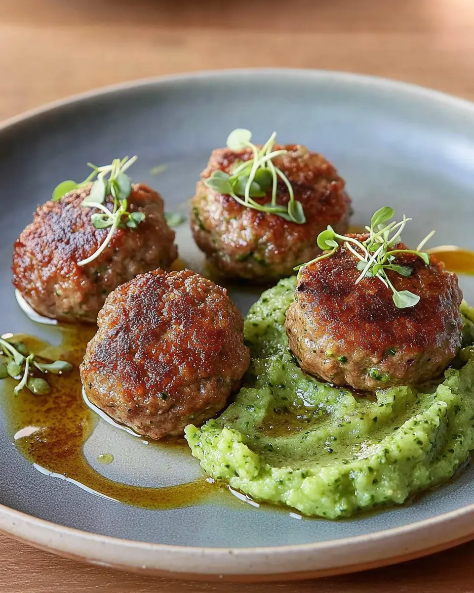 Frikadellen mit Brokkolipüree: Juicy Comfort Food Delight