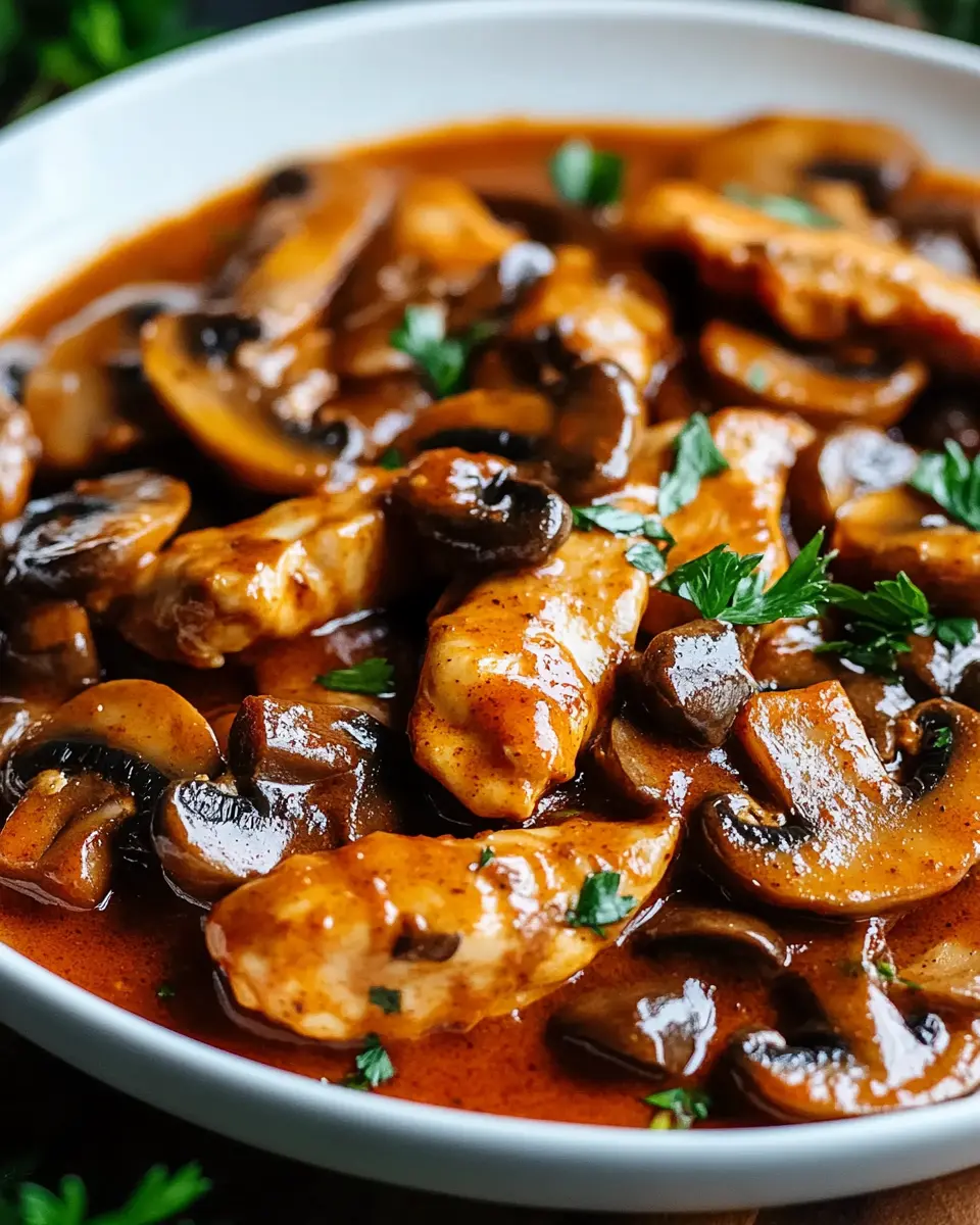 Feuriges Paprika-Geschnetzeltes mit Champignons First Image First Image