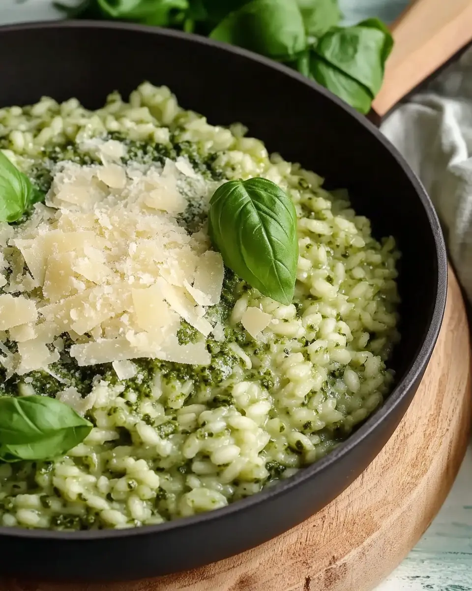 Risotto mit Pesto First Image First Image