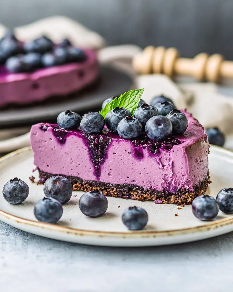 Gesunder Blaubeerkuchen ohne Backen First Image First Image
