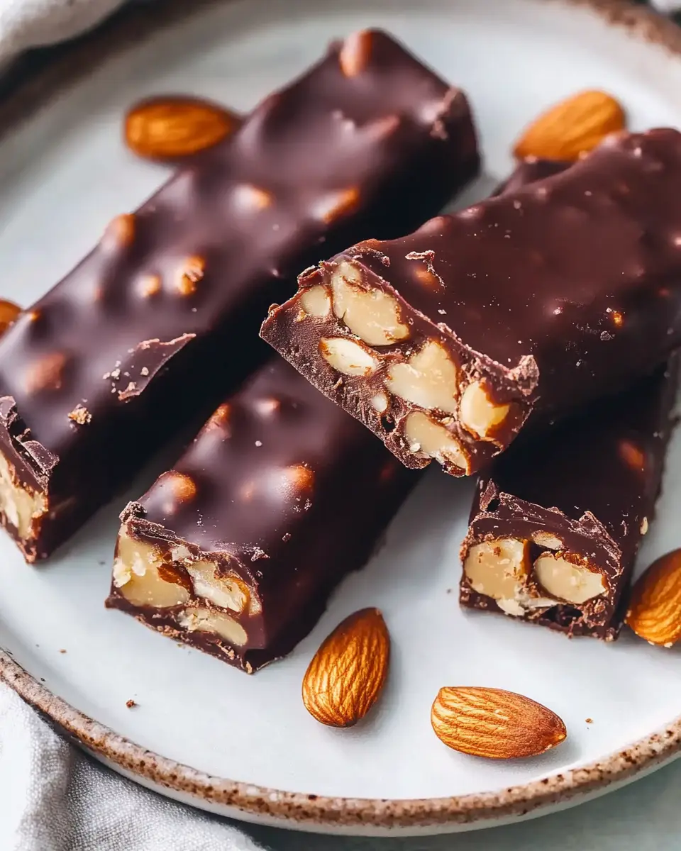 Vegane Schokoriegel mit Mandeln und Karamell: Irresistibly Indulgent!