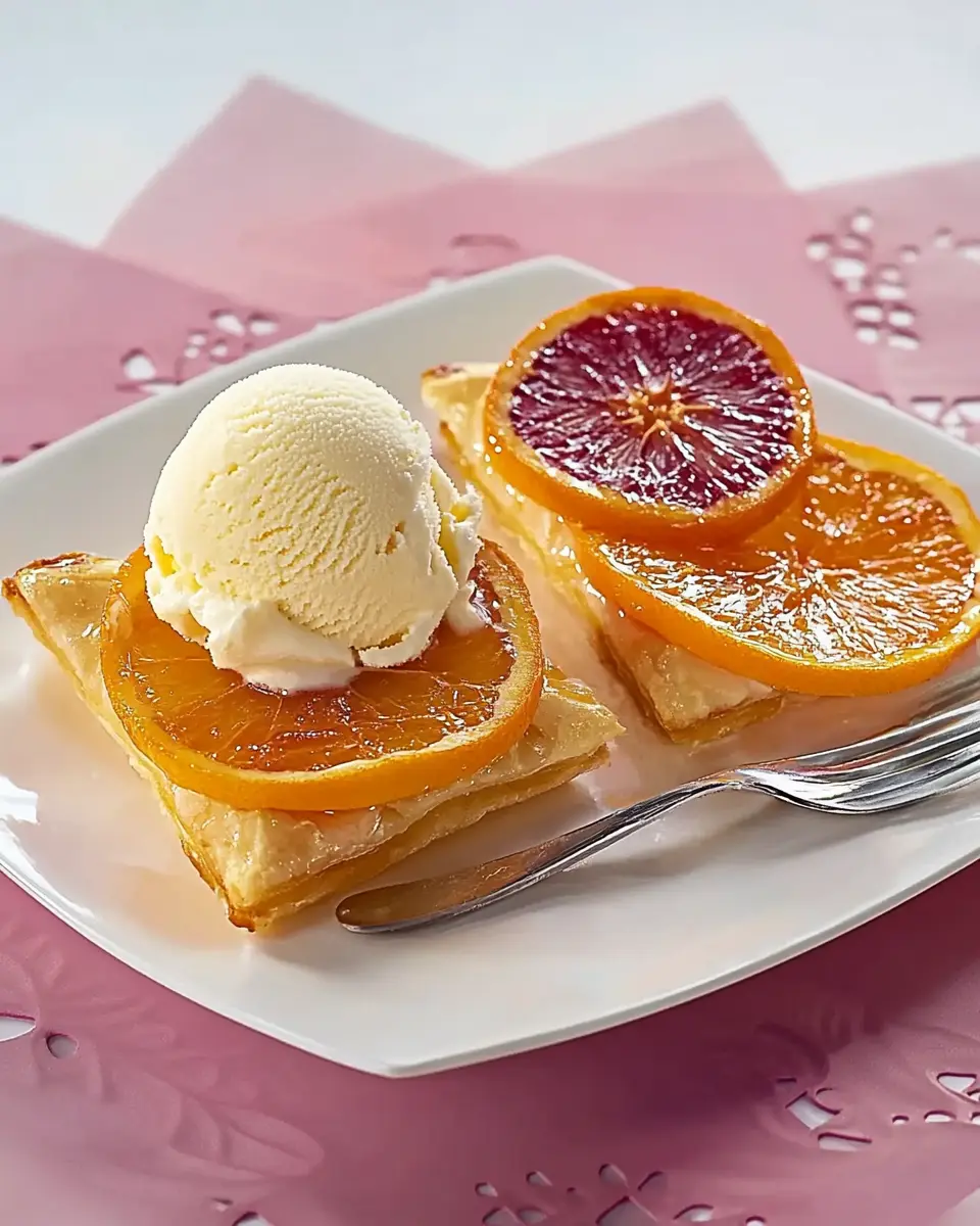 Karamellisierte Orangenscheiben mit Vanilleeis: Indulgente Genussmomente
