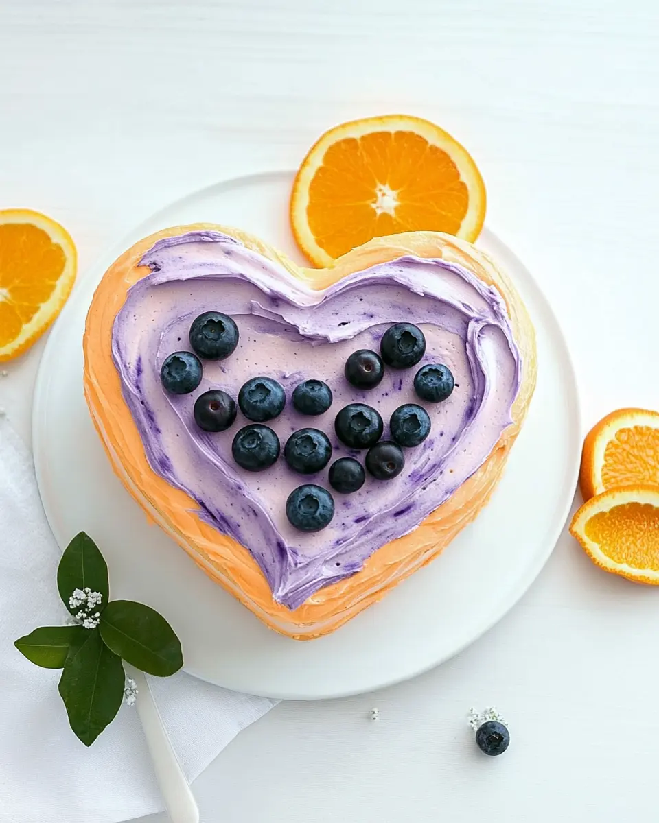 Orangen Heidelbeer Herztorte: Irresistibly Sweet Delight