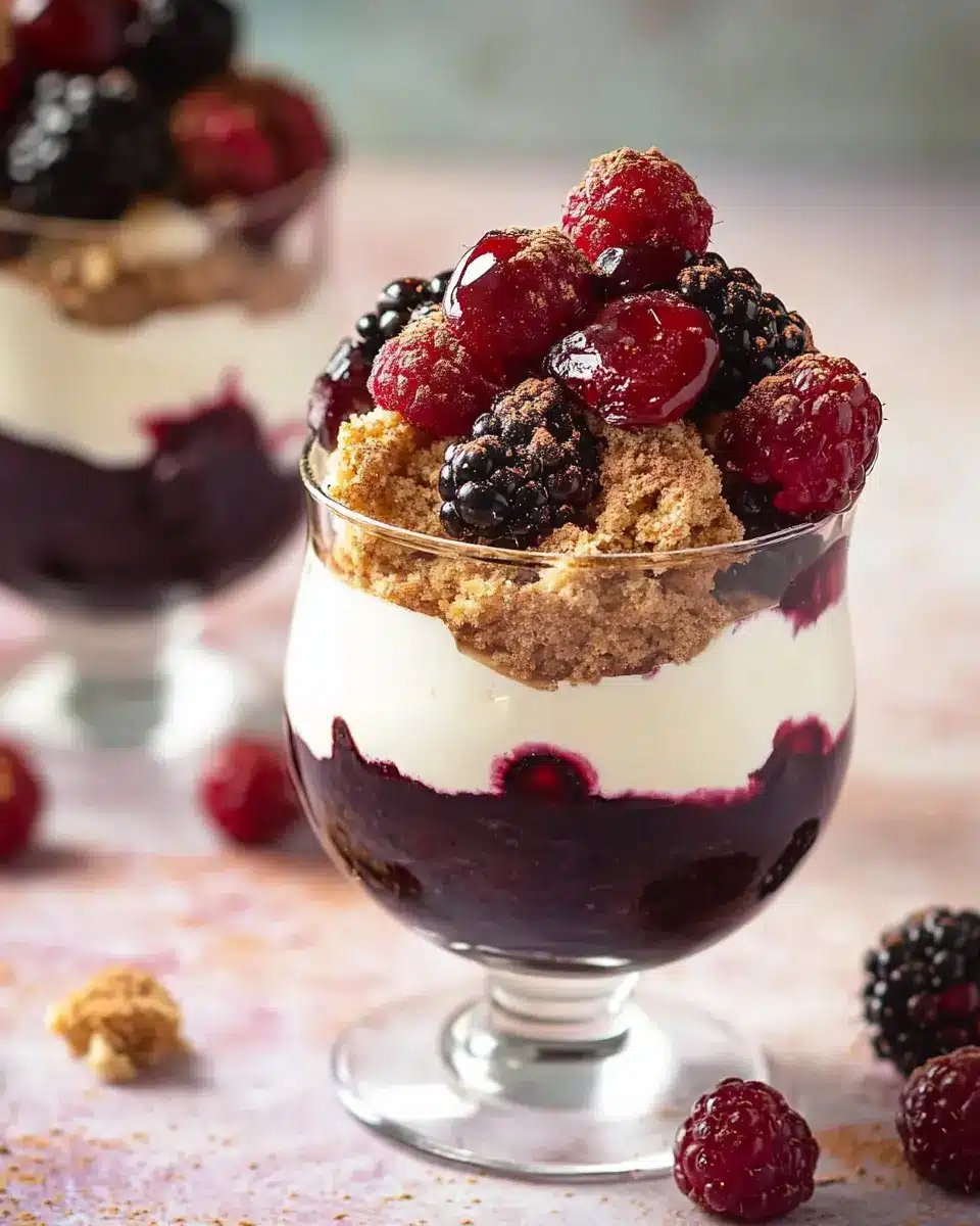 Tiramisu mit dunkler Beerenmischung und Spekulatius First Image First Image