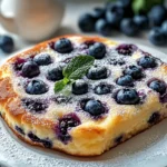 Blaubeer Buttermilch Pfannkuchen Auflauf für den Brunch First Image First Image
