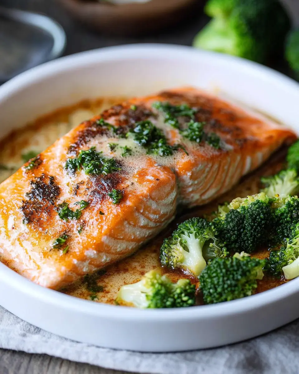 Lachs mit Brokkoli aus dem Ofen First Image First Image