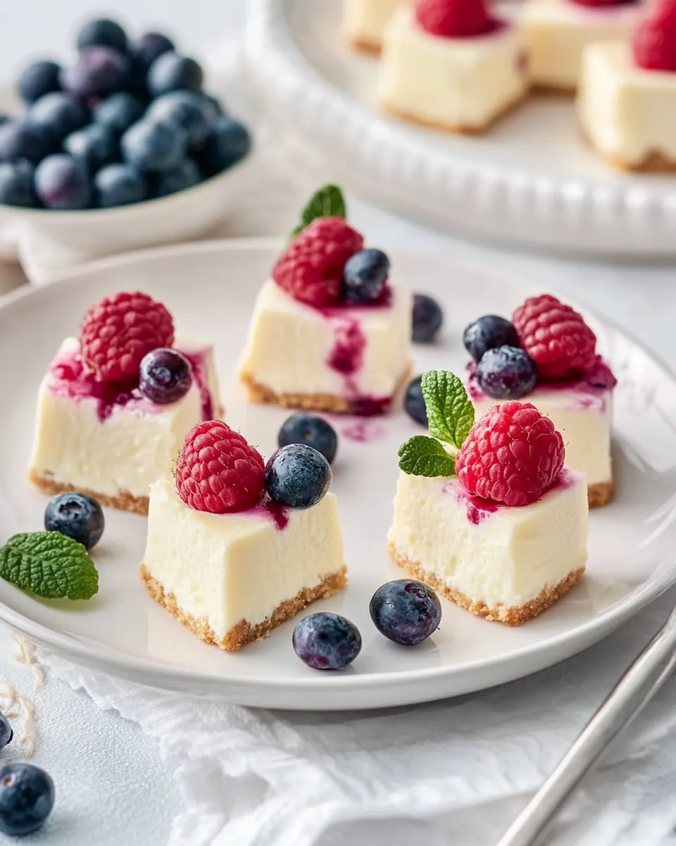 Cheesecake Häppchen: Easy Raspberry-Blueberry Bliss!