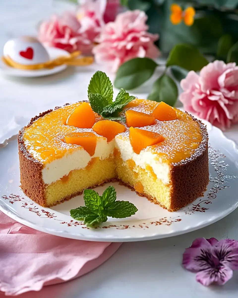 Aprikosen-Eierlikör-Kuchen für Verliebte First Image First Image