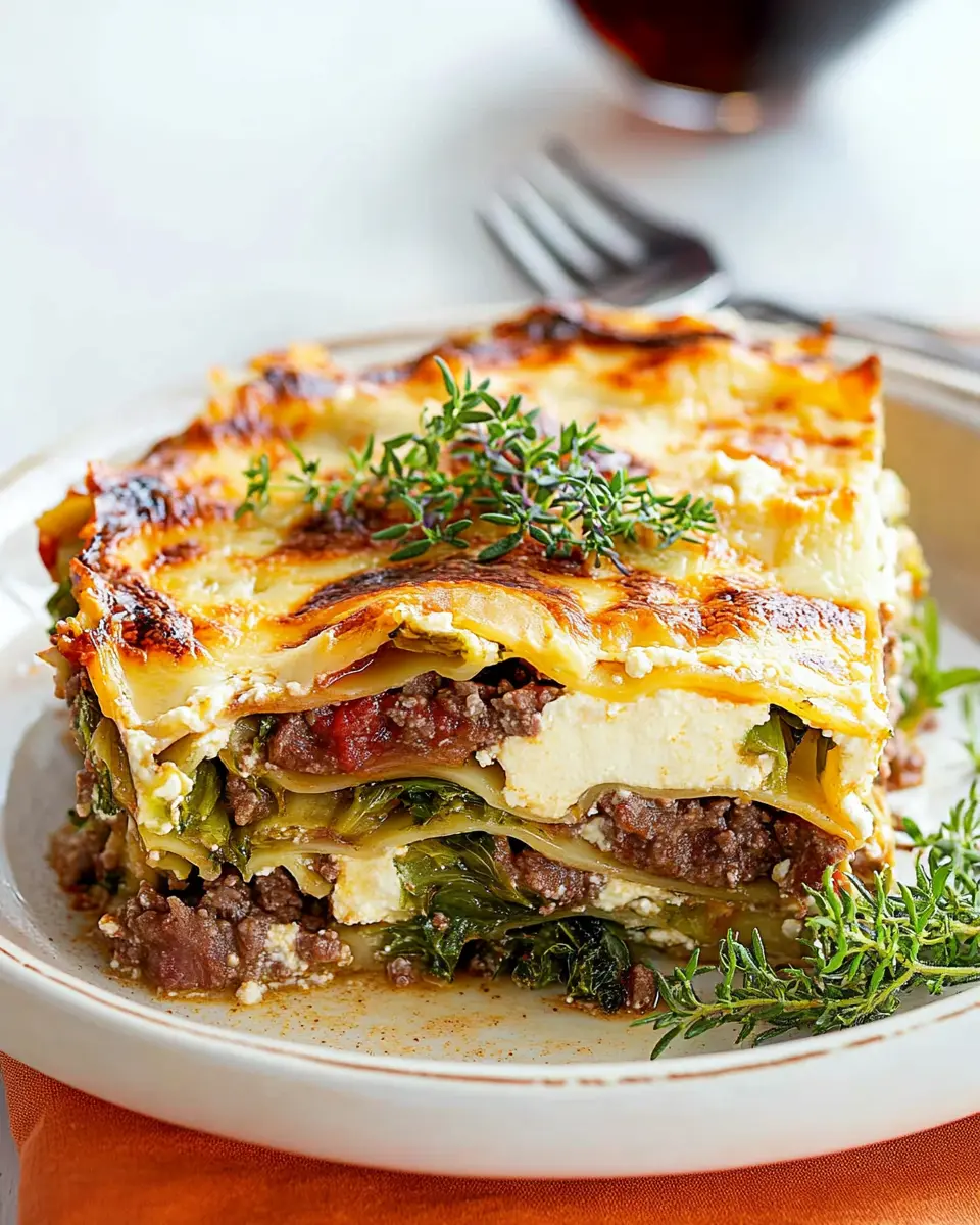 Hirschlasagne mit Wirsing und Taleggio First Image First Image