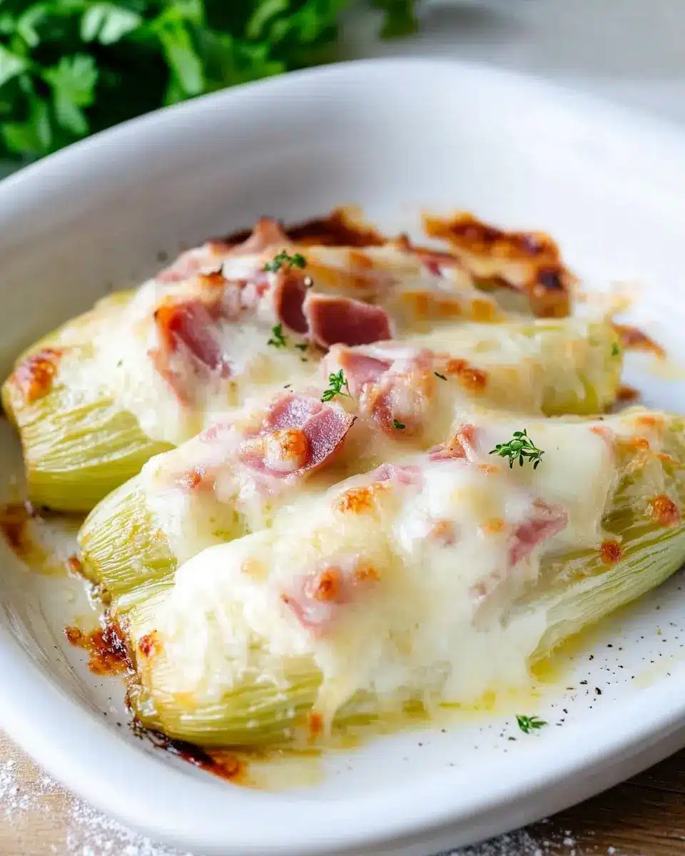 Chicorée im Ofen überbacken: Cheesy Delight with Ham!