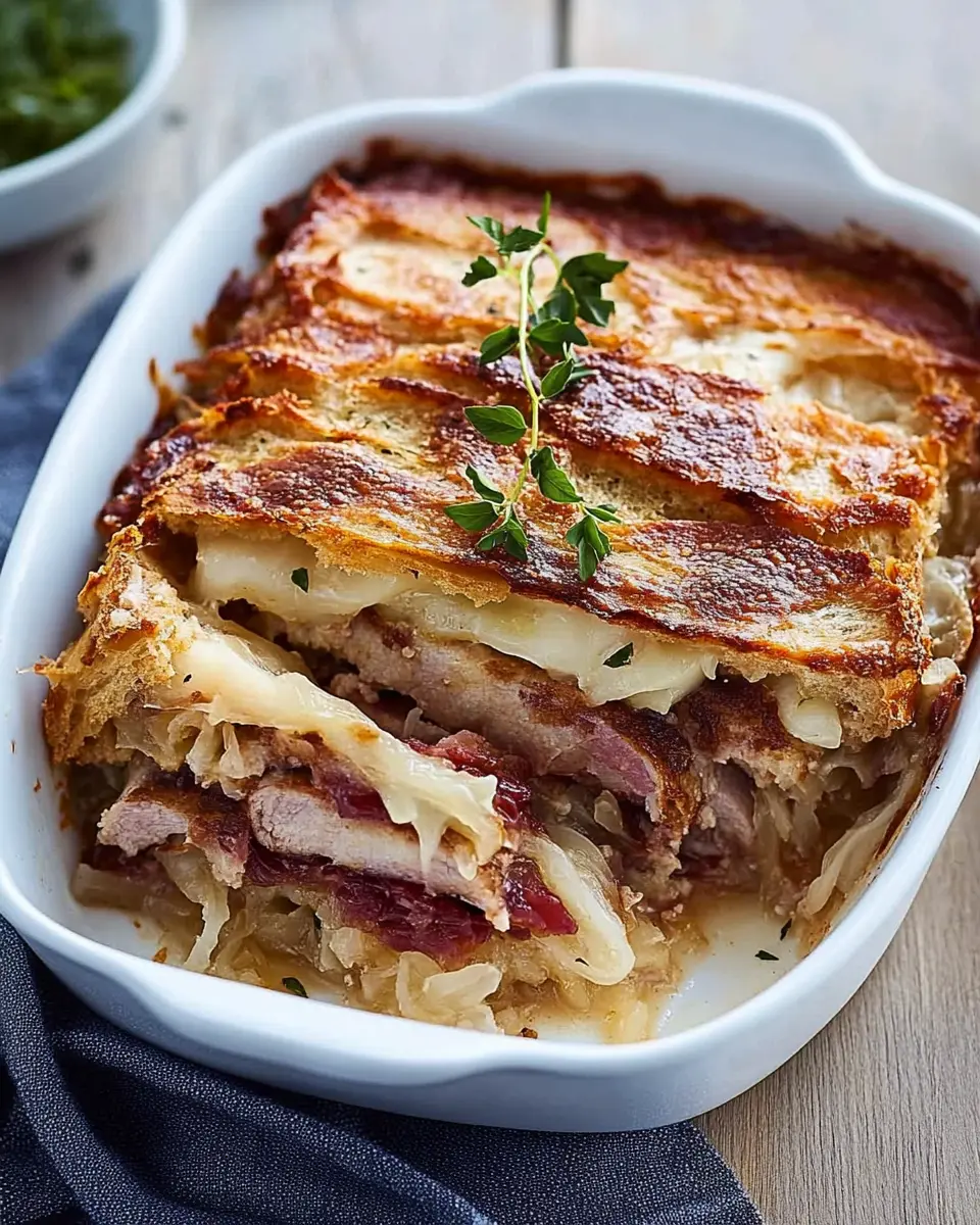Brotauflauf mit Sauerkraut und Kasseler First Image First Image