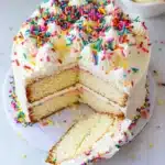 Einfacher Veganer Funfetti Kuchen mit Veganer Buttercreme First Image First Image