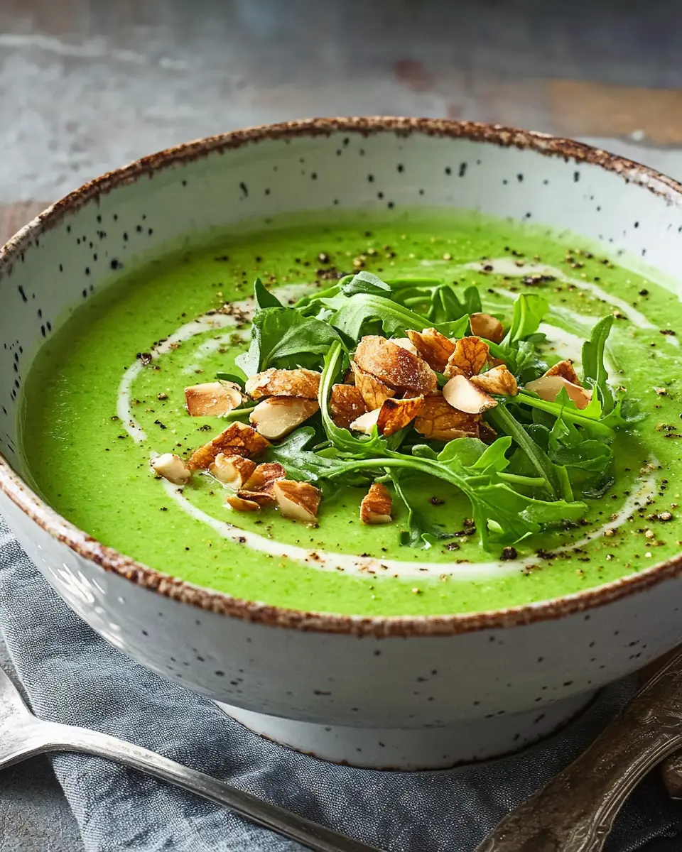 Rucola - Cremig als kühle Suppe mit Knuspertopping First Image First Image