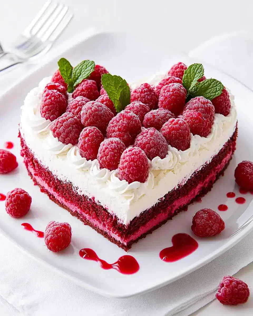 Himbeertorte in Herzform: Indulgent Love at First Slice