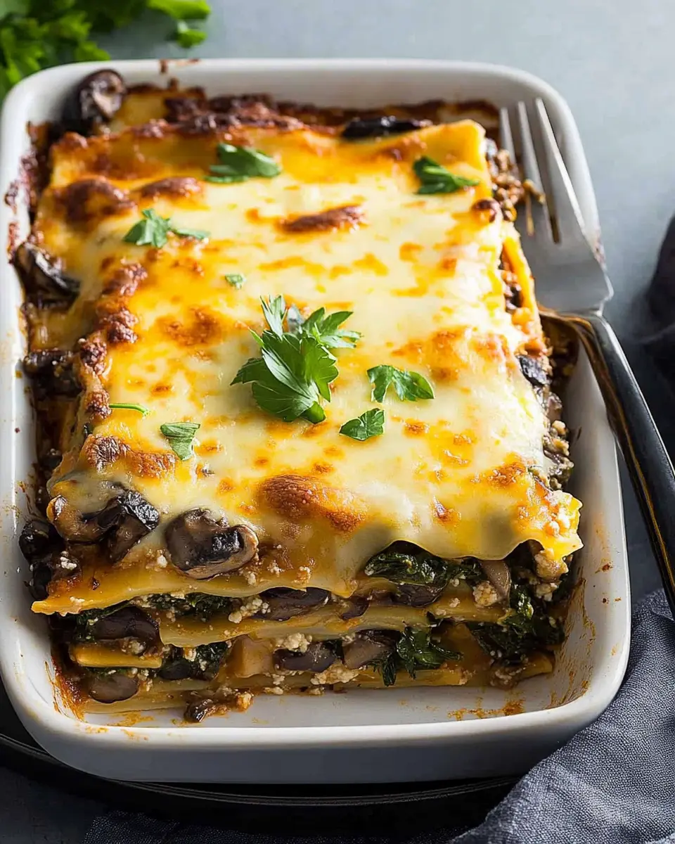 Low Carb Pilz Lasagne: Irresistibly Creamy & Comforting!
